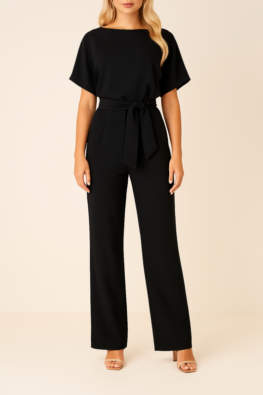 Chloe | Women's Wide-Leg Short-Sleeved Jumpsuit