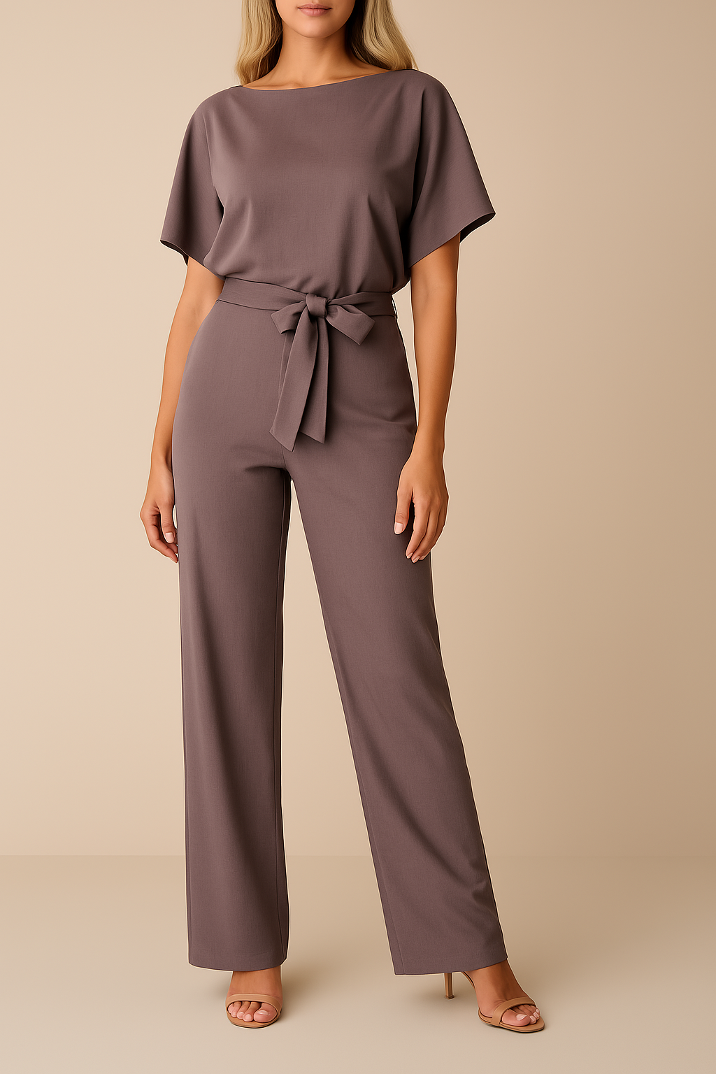 Chloe | Women's Wide-Leg Short-Sleeved Jumpsuit