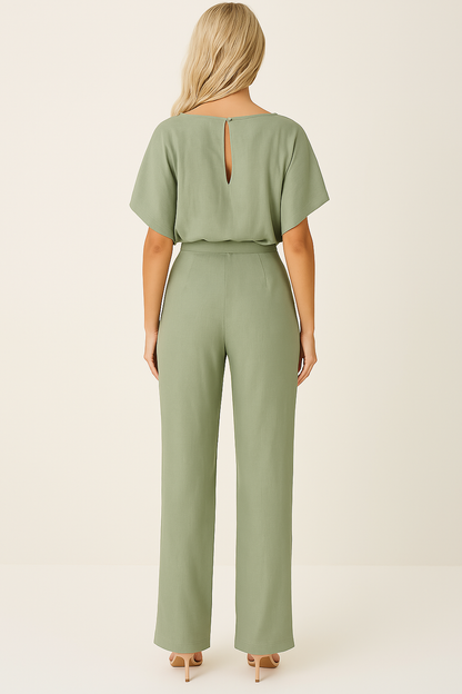 Chloe | Women's Wide-Leg Short-Sleeved Jumpsuit