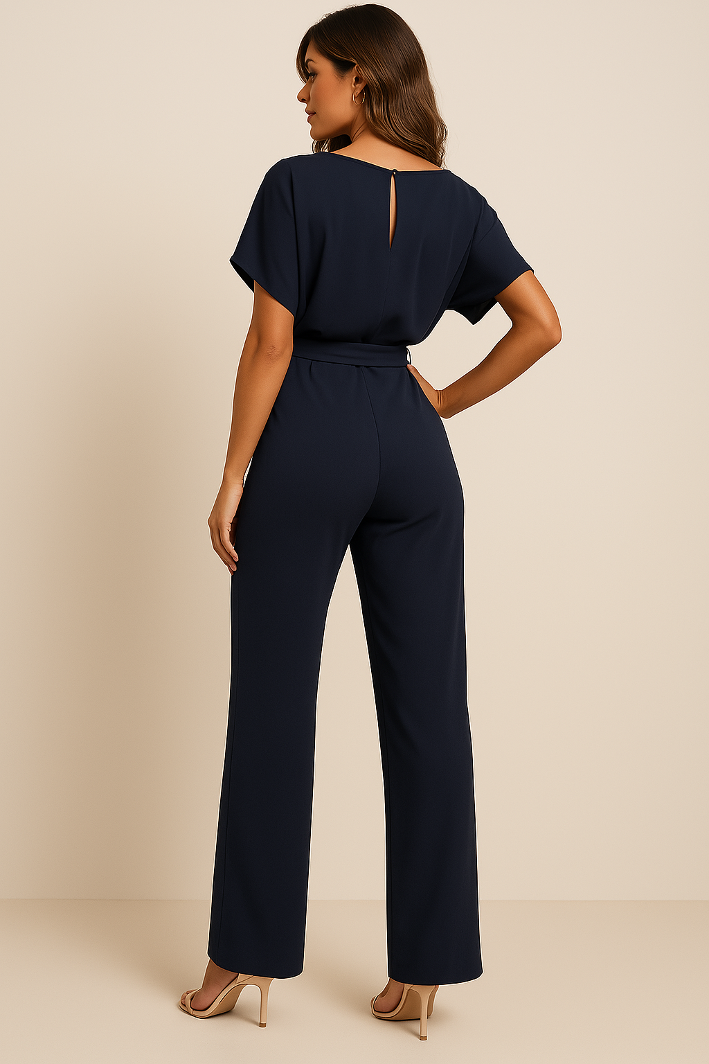 Chloe | Women's Wide-Leg Short-Sleeved Jumpsuit