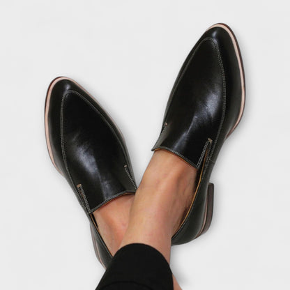 Abby | Women's Black Slip-On Loafers