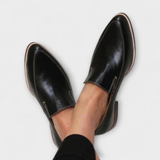 Abby | Women's Black Slip-On Loafers