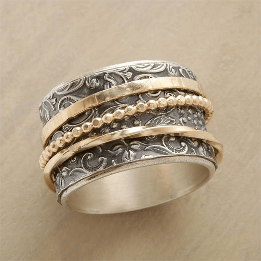 Paige | Retro Gold & Silver Antique Ring