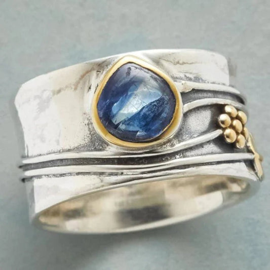 Rachel | Retro Blue Stone Ring