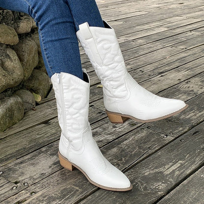 Maya | Refined Metallic Cowboy Boots