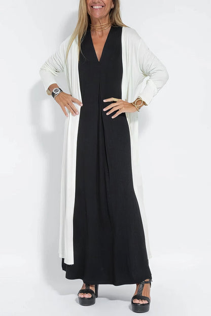 Courtney | Refined Long Dress with Coordinated Cardigan
