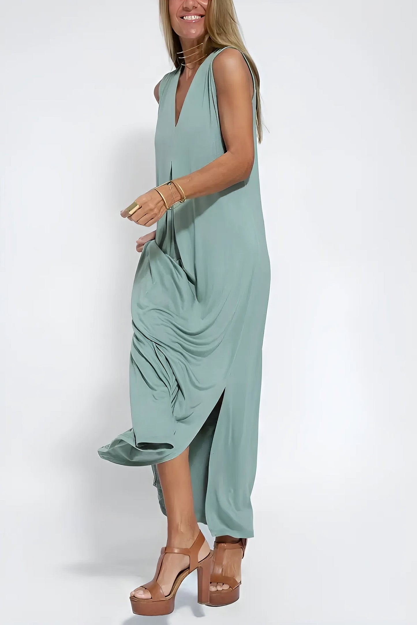 Courtney | Refined Long Dress with Coordinated Cardigan