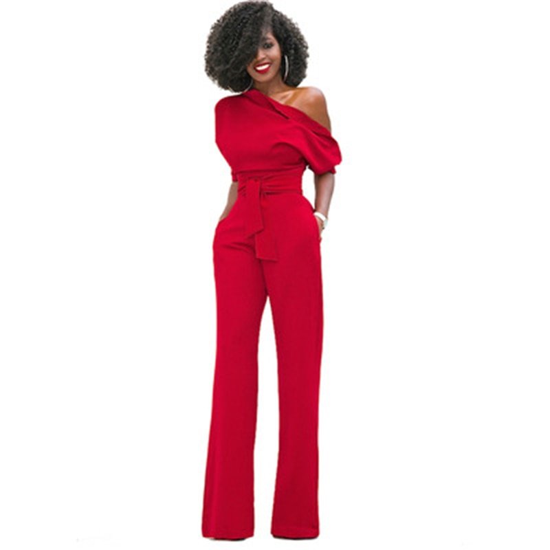 London | Women's Off Shoulder Wide-Leg Jumpsuit