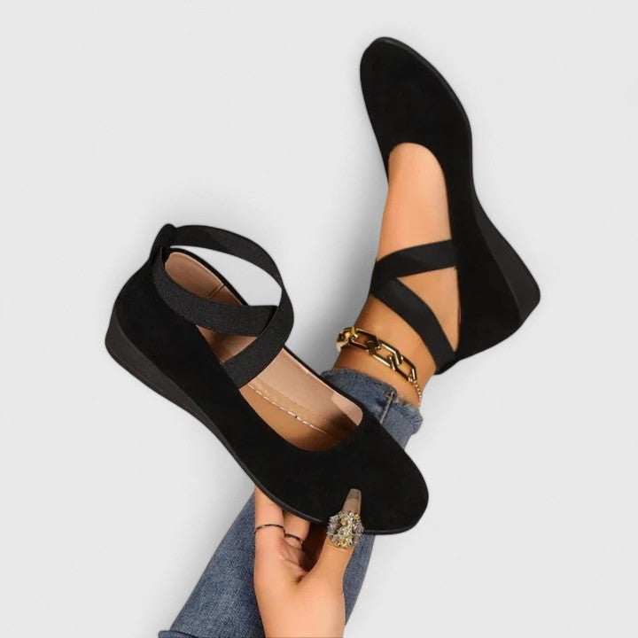 June | Women's Cross Strap Mary Jane Flats