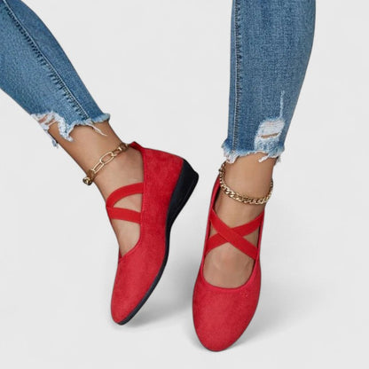 June | Women's Cross Strap Mary Jane Flats