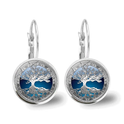 Charlene | Silver Tree of Life Hoop Earrings