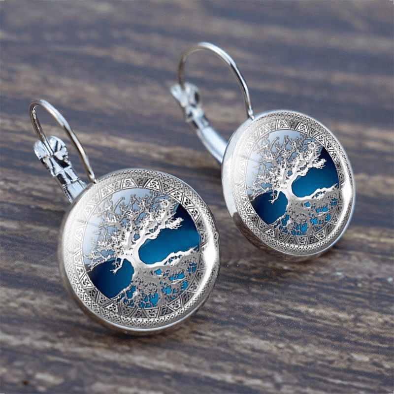 Charlene | Silver Tree of Life Hoop Earrings